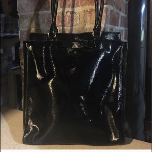 Large black patent Kate Spade purse